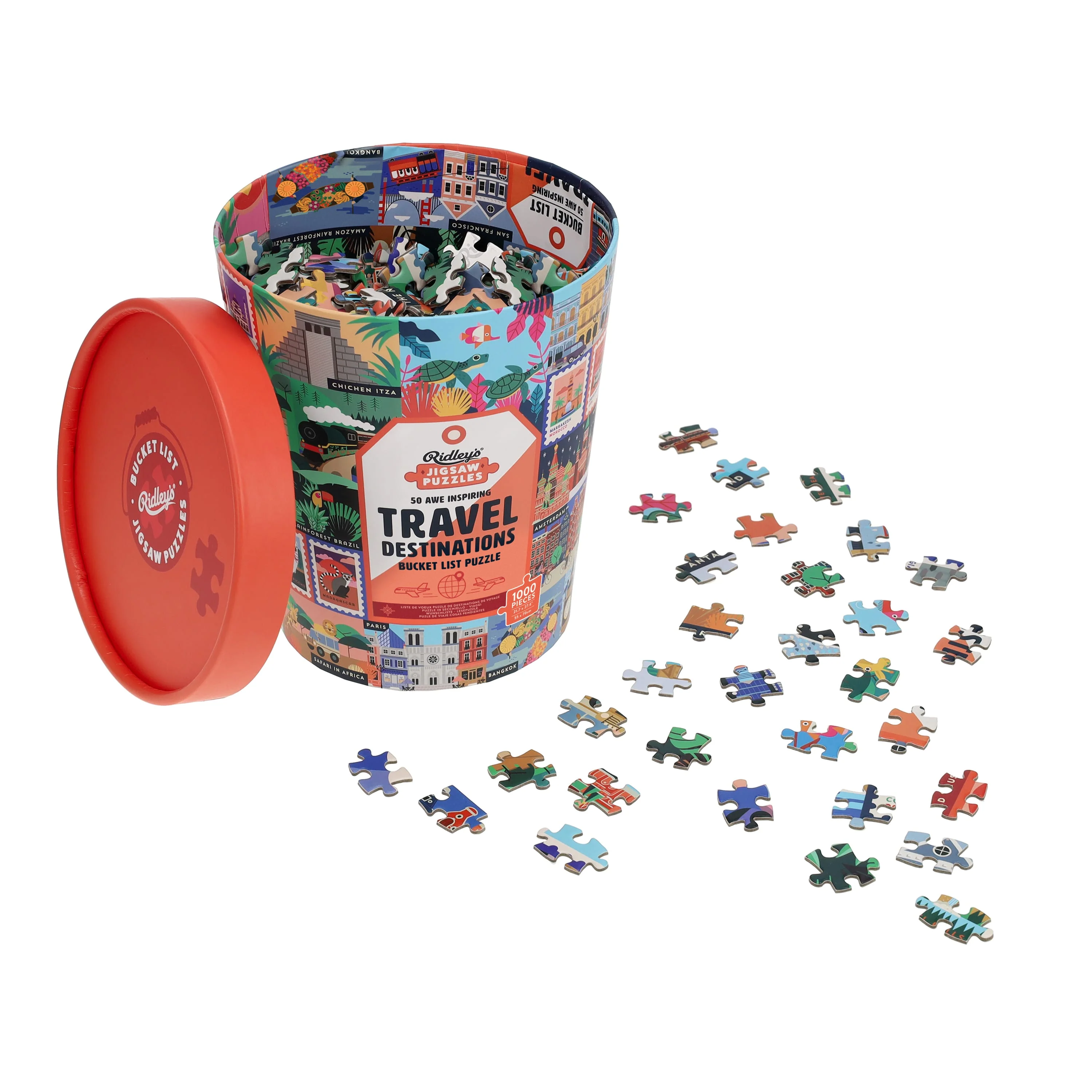 50 Awe-Inspiring Travel Destinations Bucket List 1000-Piece Jigsaw Puzzle - Image 4