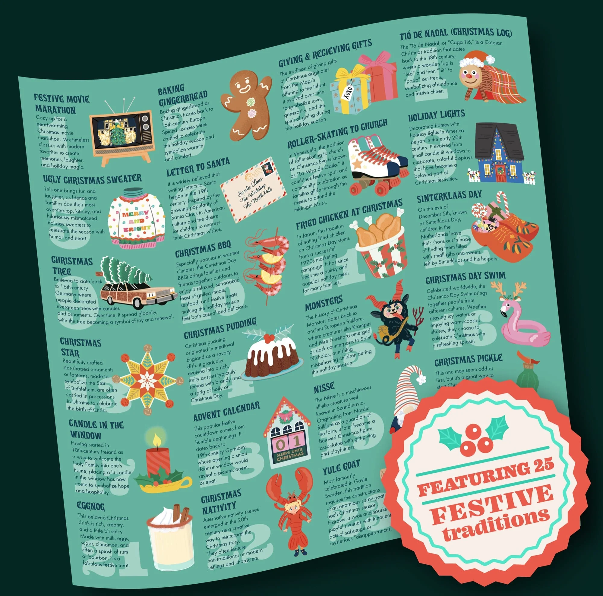Christmas Countdown 1000-piece Circle Jigsaw Puzzle - Image 6
